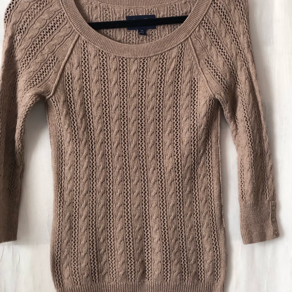 Cable Knit Beige Sweater
